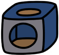 Navy-blue Cube